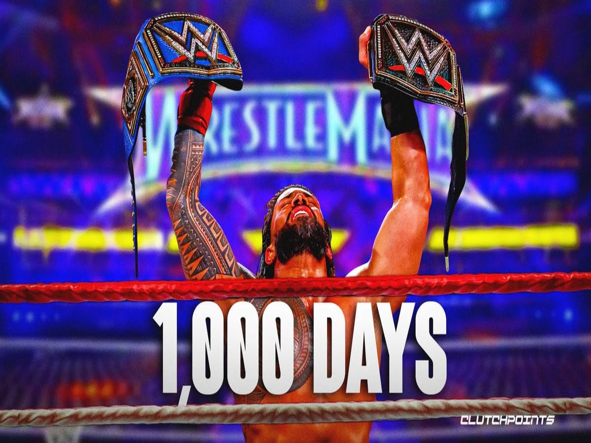 roman reigns 1000 days